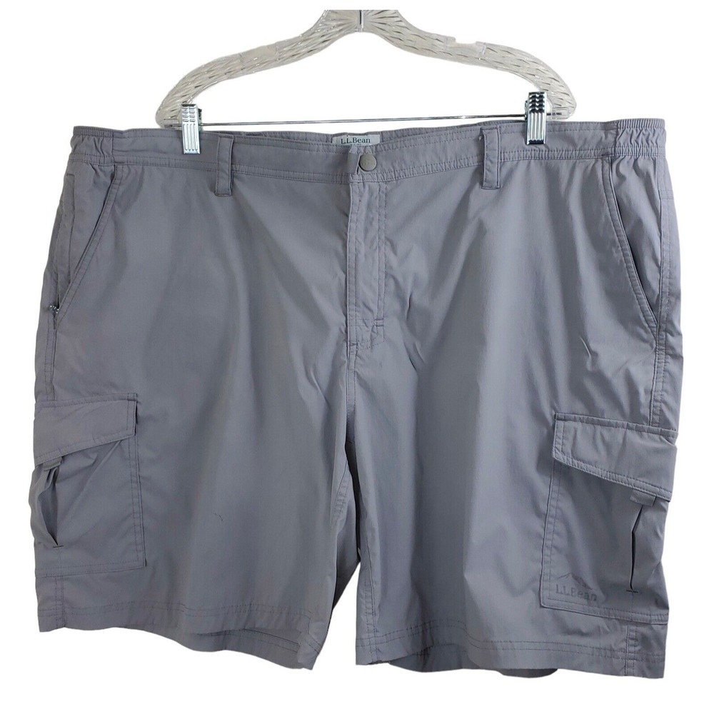 L.L. Bean Men's Gray Cargo Shorts Lightweight Outdoor Hiking, Size XXXL